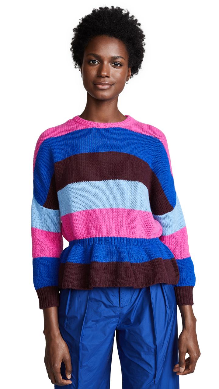 Red Valentino Cinched Waist Sweater