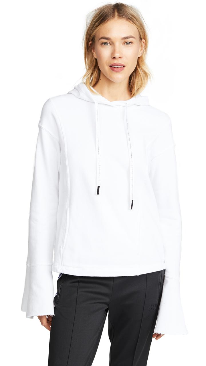 Stateside Flute Sleeve Cropped Hoodie