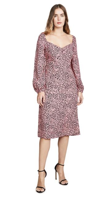 Re:named Re: Named Amanda Leopard Midi Dress