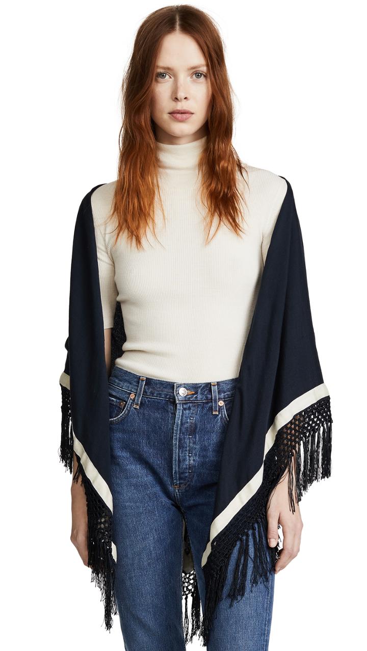 Rag Bone Sport Stripe Poncho