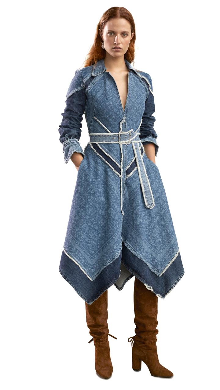 Jonathan Simkhai Denim Handkerchief Dress