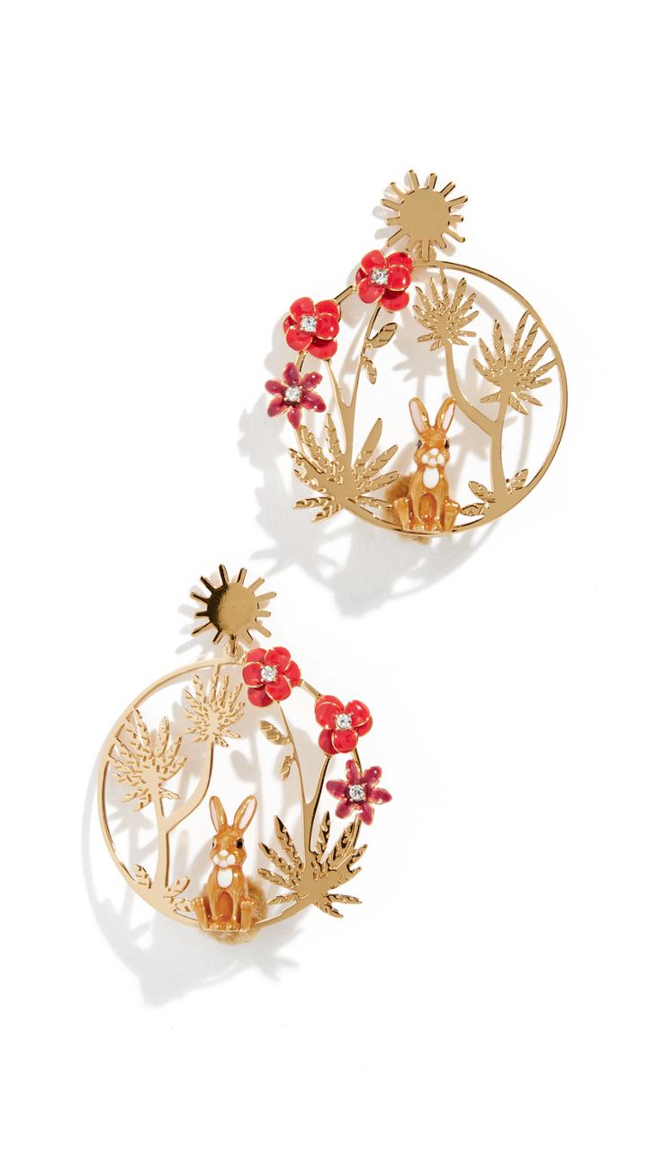 Kate Spade New York Desert Muse Bunny Statement Earrings