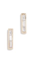 Ariel Gordon Jewelry 14k Baguette Diamond Stud Earrings