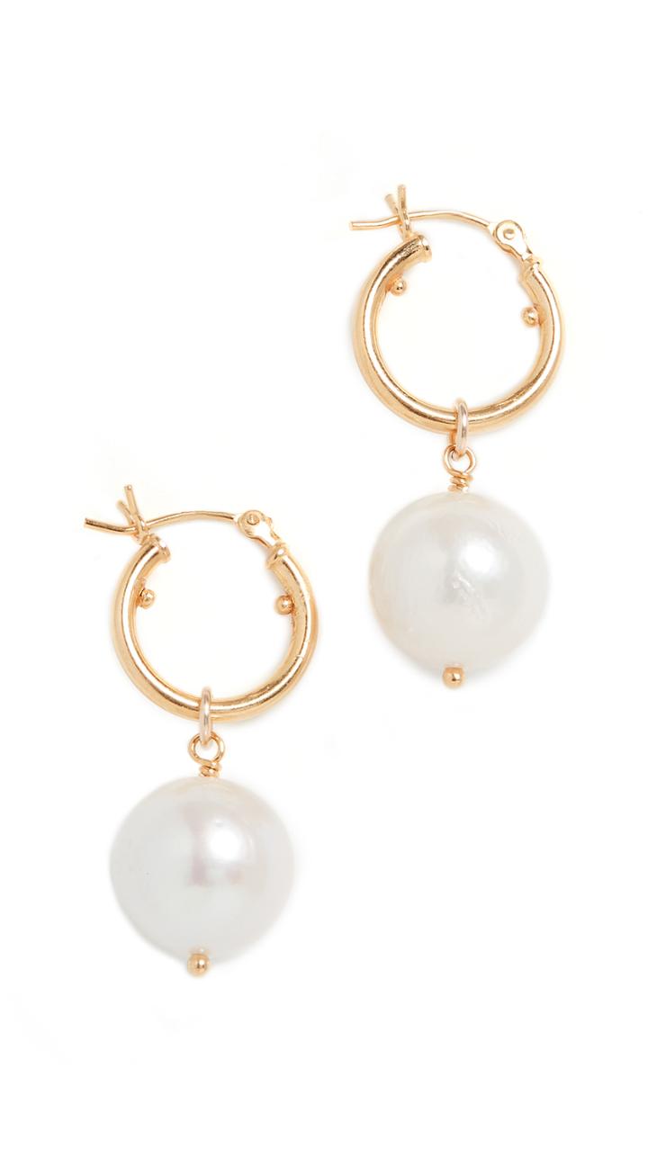 Chan Luu White Pearl Earrings