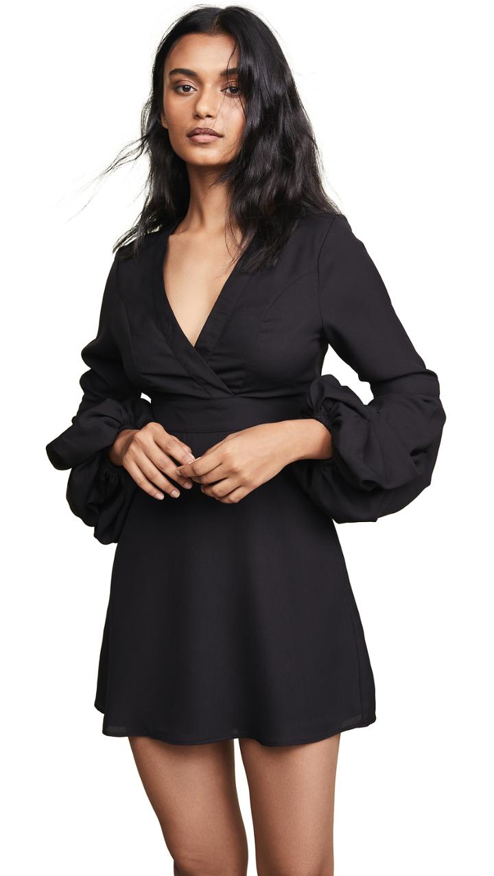 Valencia Vine Bishop Sleeve Mini Dress