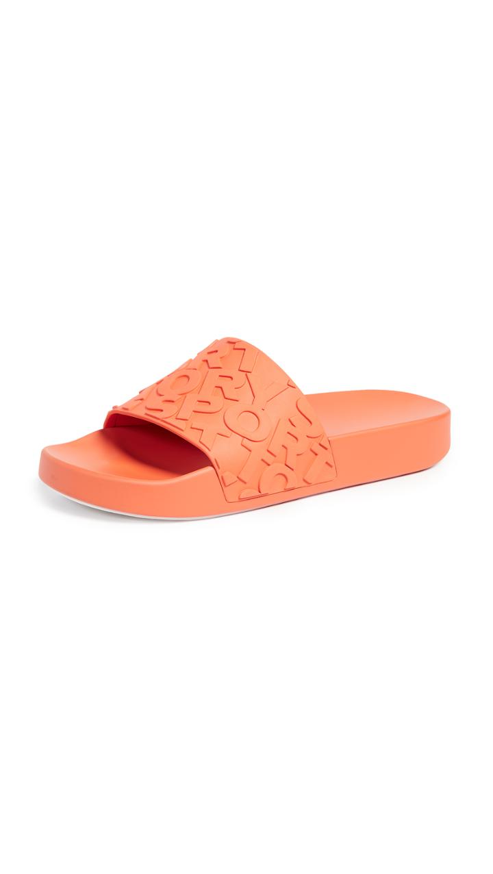 Tory Sport Embossed Logo Slide Sandals