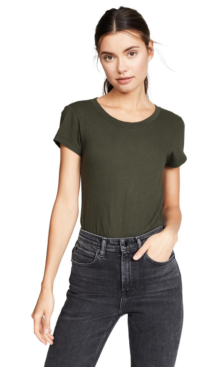 L Agence Cory Scoop Neck Tee