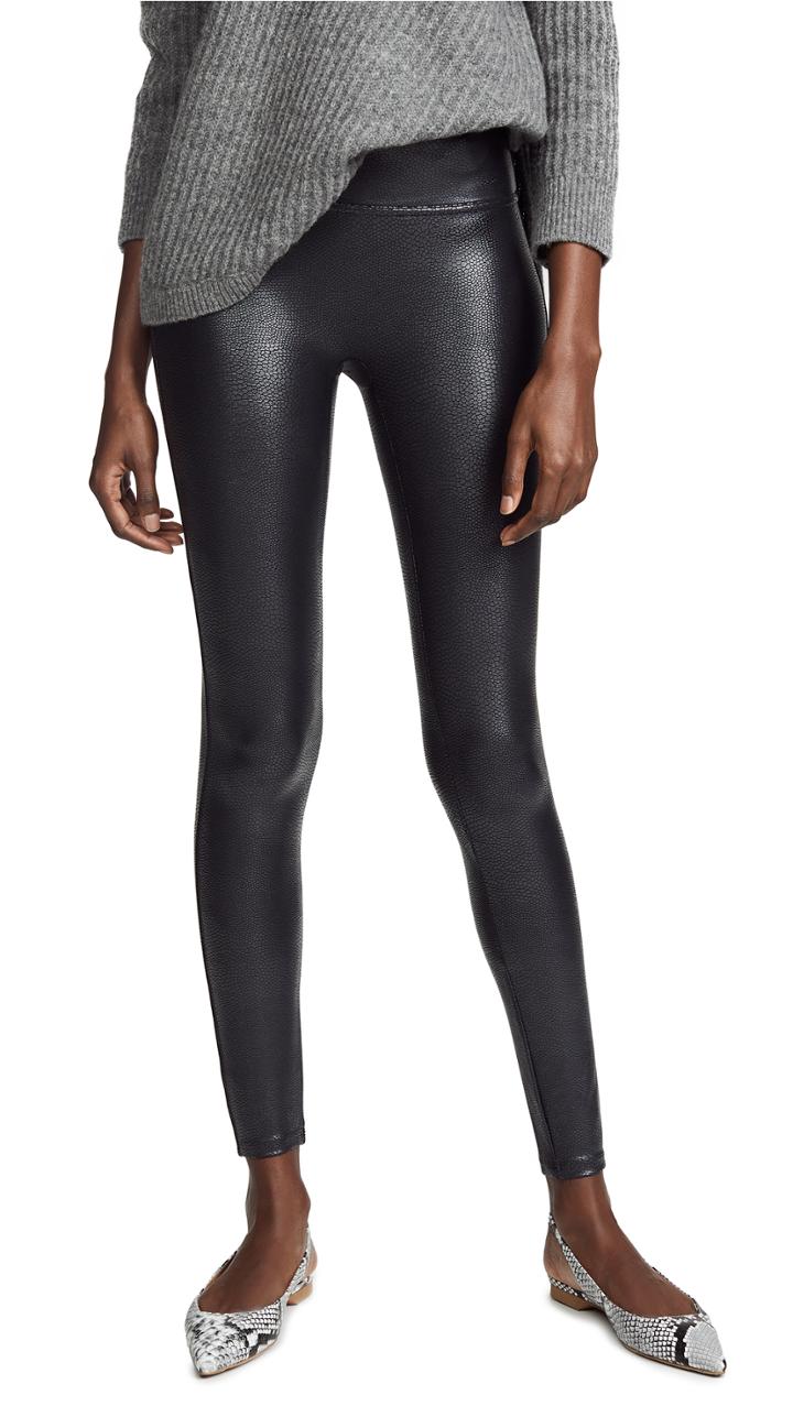 Spanx Faux Leather Pebbled Leggings