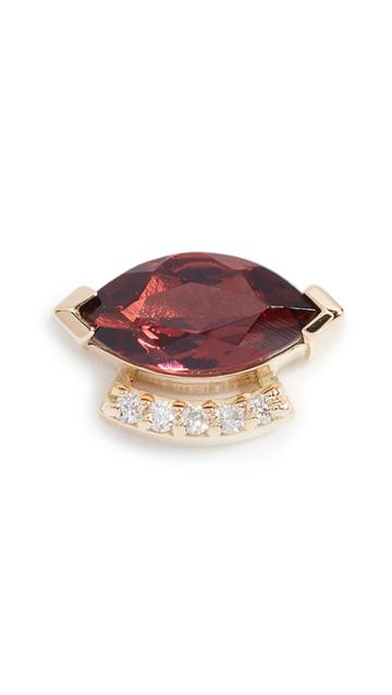 Paige Novick Marquise Garnet Diamond 18k Studs