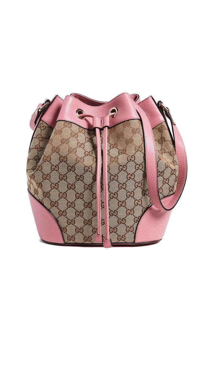 What Goes Around Comes Around Gucci Canvas Classic Bucket Bag
