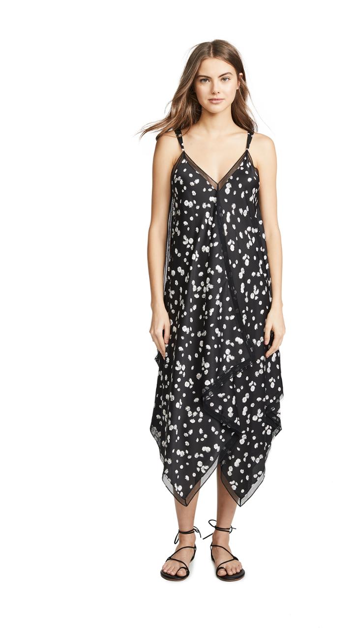 Jason Wu Grey Spring Daisy Print Handkerchief Dress