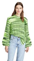 Ganni Neon Melange Knit Sweater
