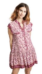 Poupette St Barth Amora Drop Waist Mini Dress