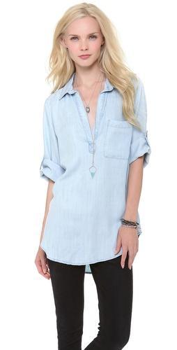 Bella Dahl Summer Chambray Blouse
