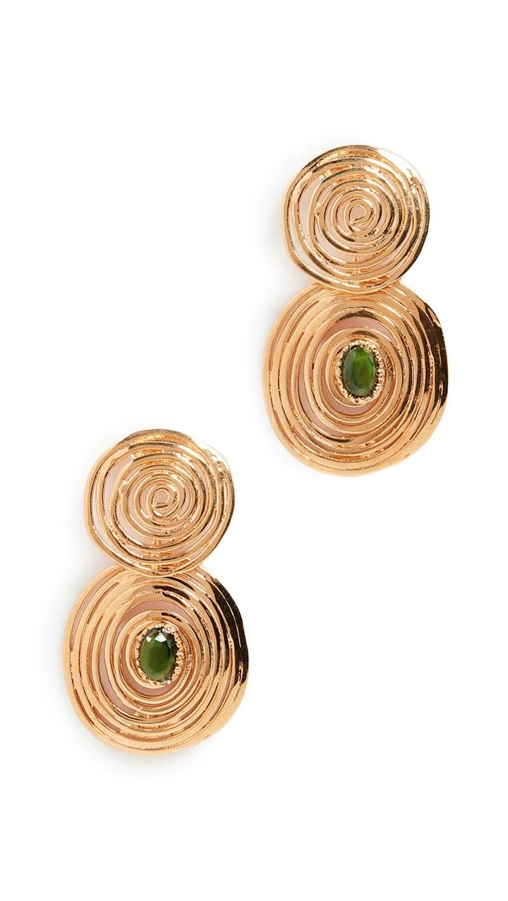 Gas Bijoux Wave Stone Earrings