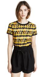Alice Olivia Kristiana Fitted Dress With Imitation Pearls