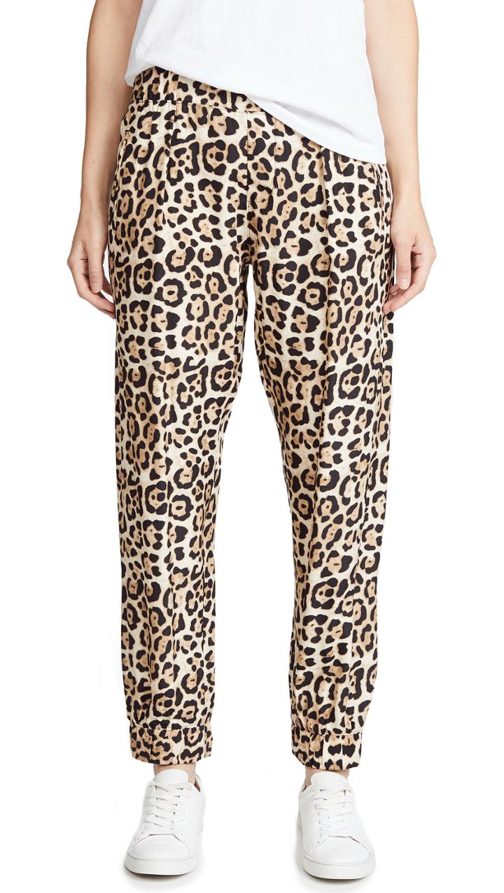 Atm Anthony Thomas Melillo Leopard Print Silk Pants