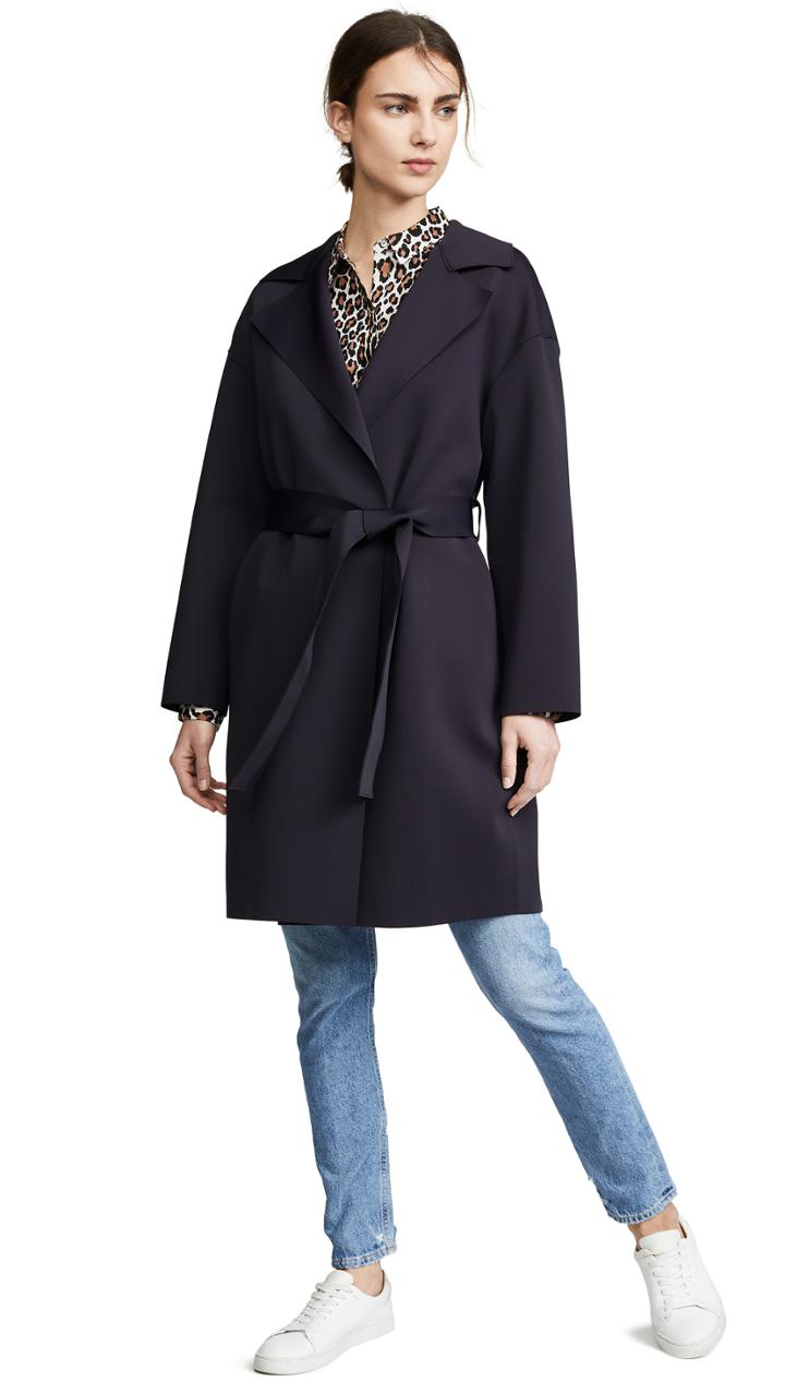 Harris Wharf London Dropped Shoulder Belted Coat