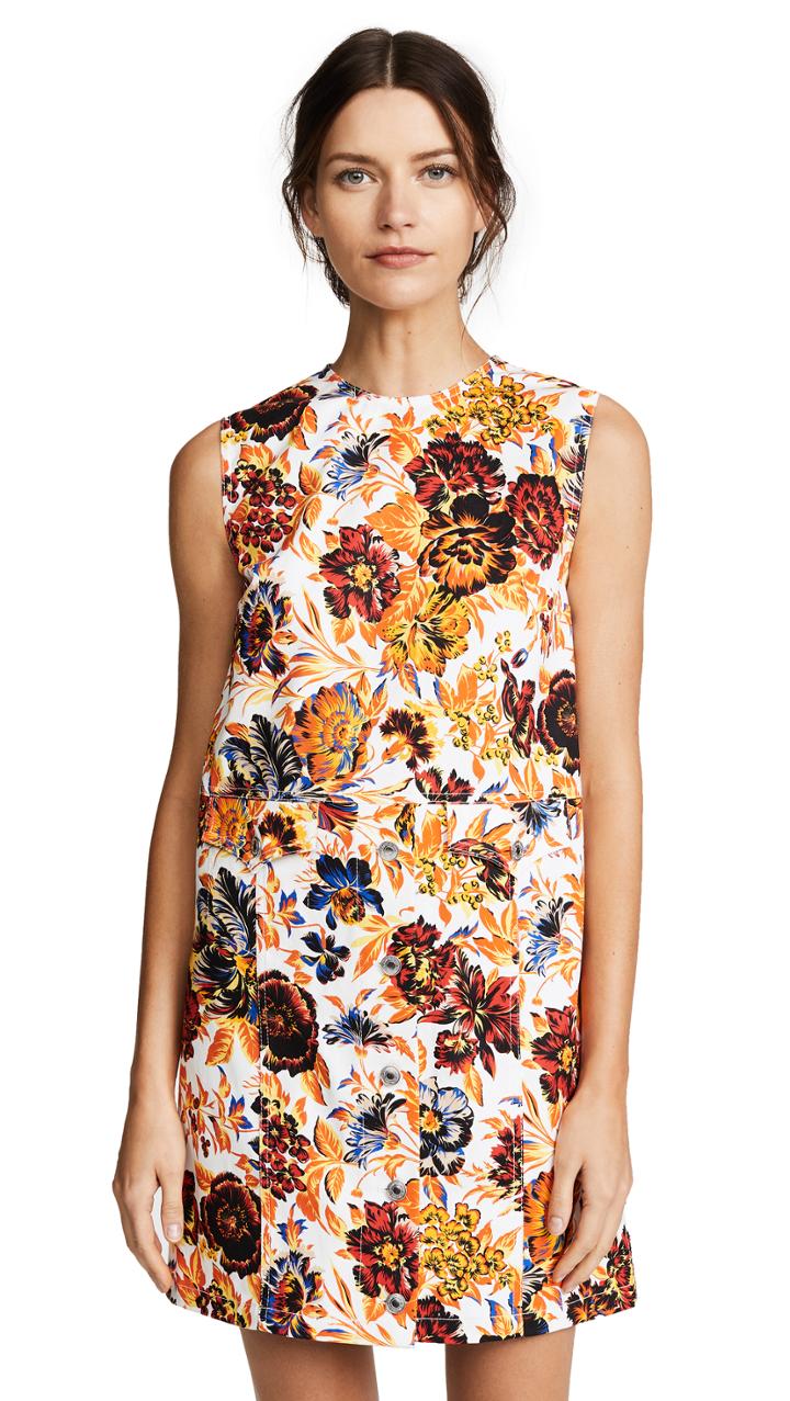Msgm Floral Shift Dress