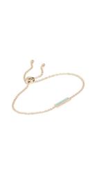 Ef Collection 14k Diamond Enamel Bar Bolo Chain Bracelet