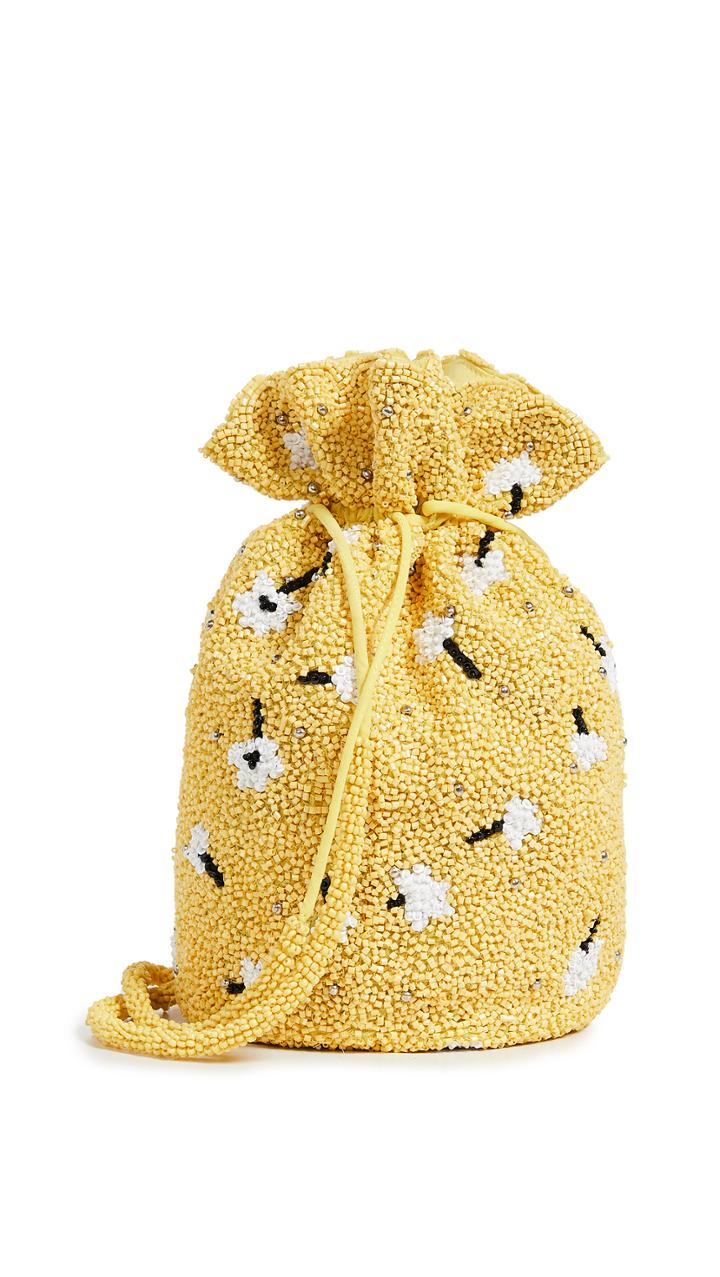 Ganni Hand Beaded Satin Bag