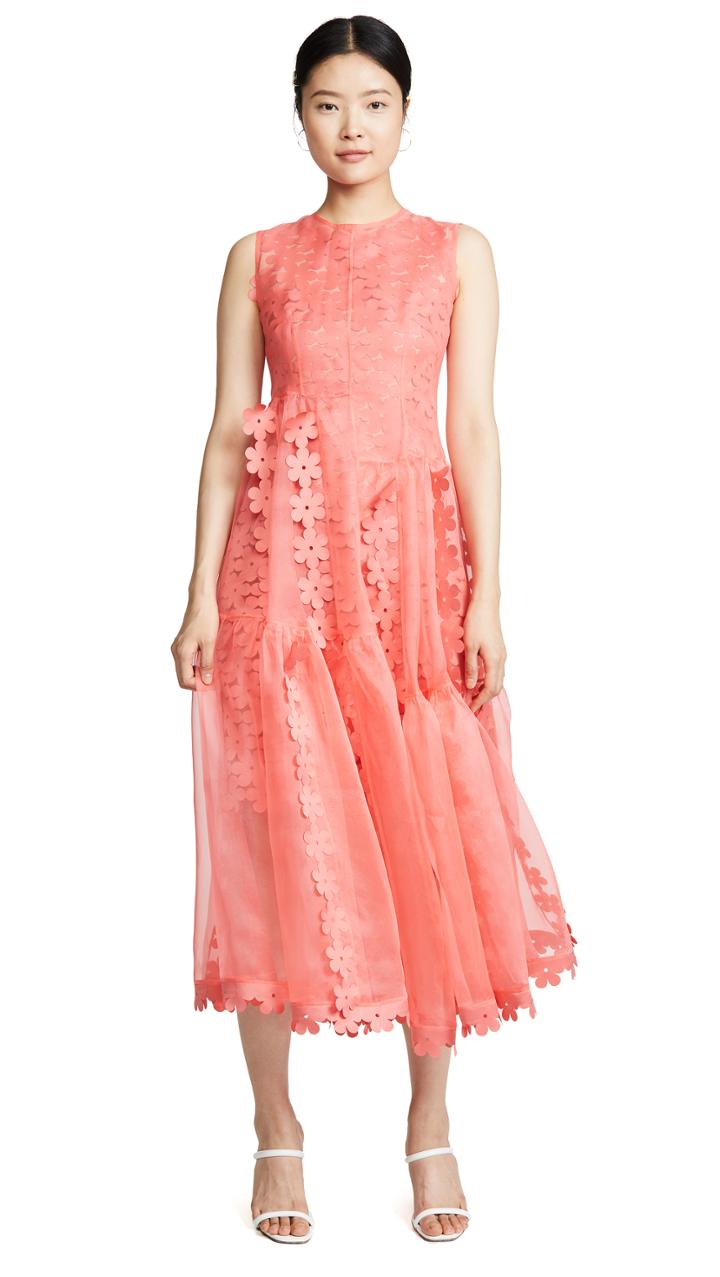 Paskal Sleeveless Double Layered Cascade Dress