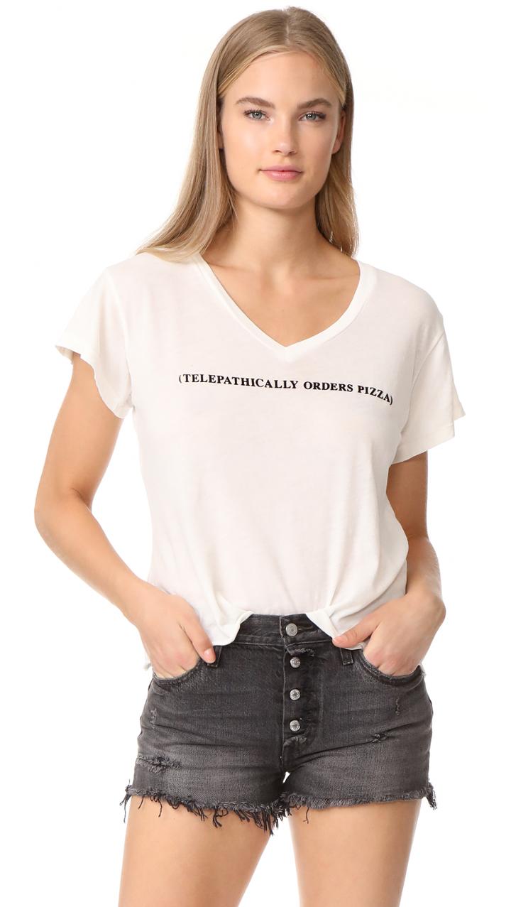 Wildfox Telepath Romeo V Neck Tee