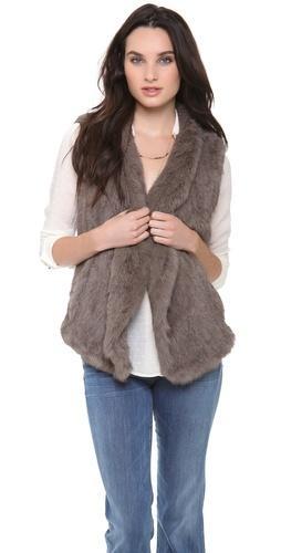 June Knit Fur Vest