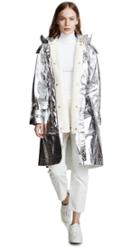 Derek Lam 10 Crosby Metallic Anorak With Sherpa Lining