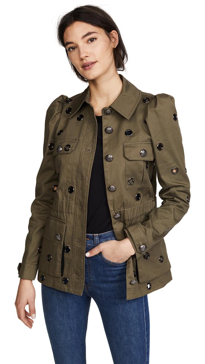 Veronica Beard Lewis Safari Grommet Jacket