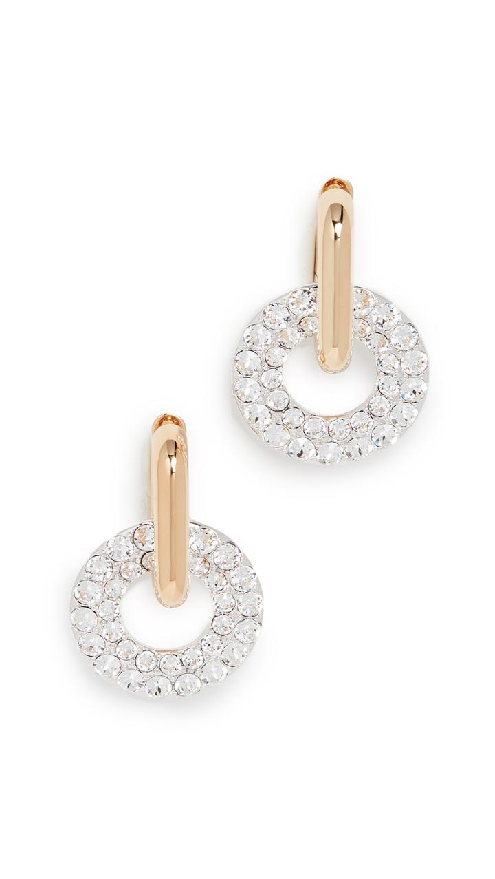 Marc Jacobs Pave Ring Hoops Earrings