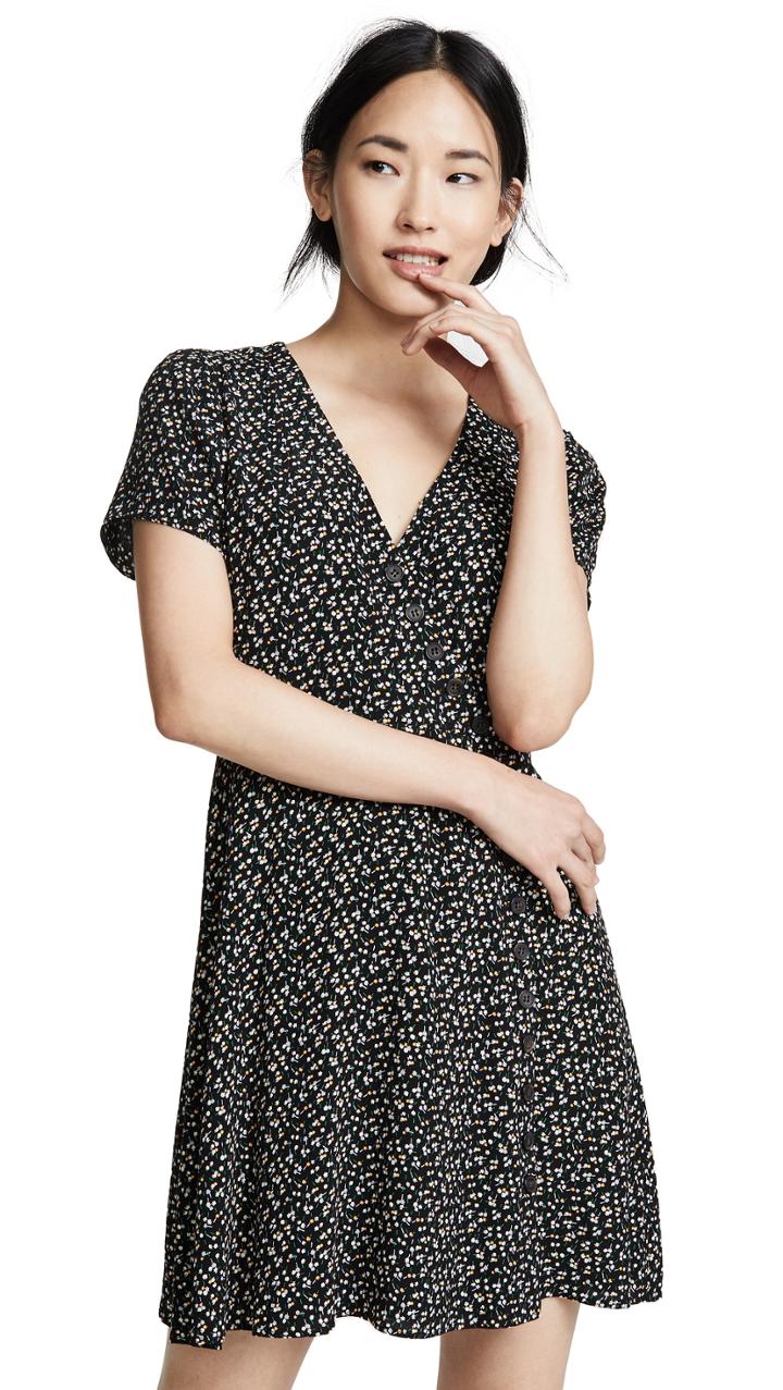 Madewell Button Wrap Retro Dress