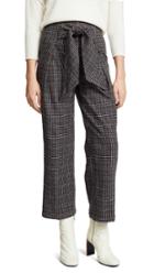 Moon River Plaid Tie Front Trousers