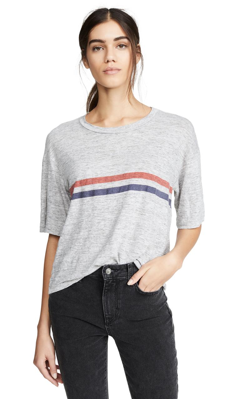 Stateside Printed Linen Jersey Tee
