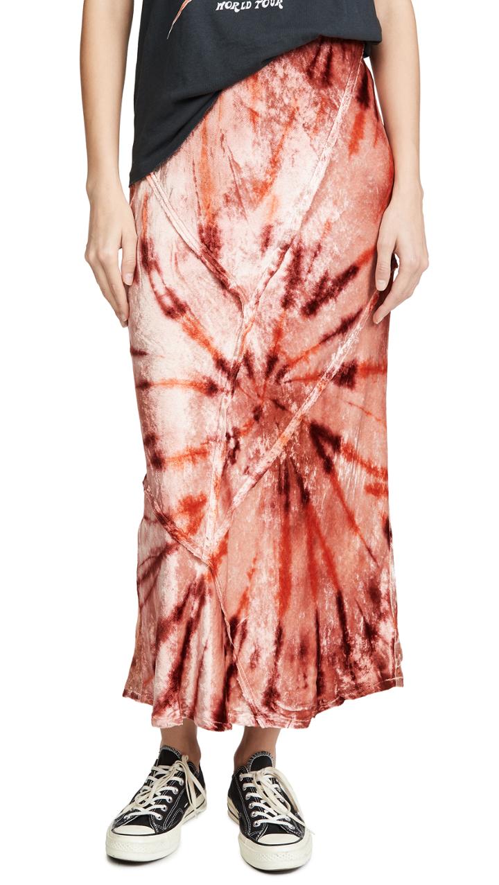 Free People Bali Serious Swagger Tie Dye Skirt