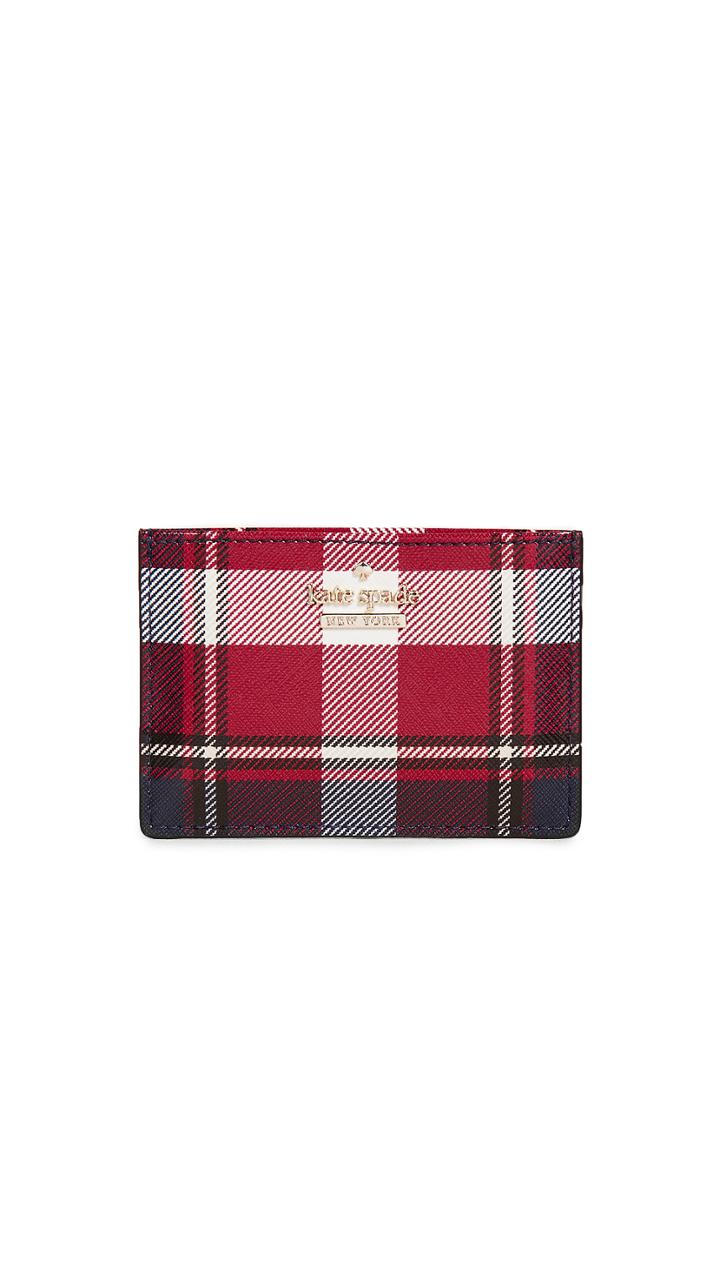 Kate Spade New York Cameron Street Rustic Plaid Card Holder
