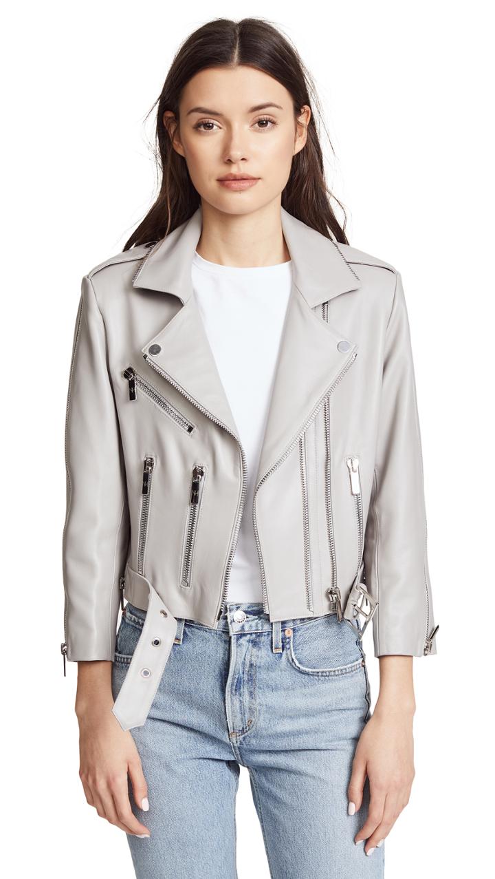 Nour Hammour Avalon Cropped Moto Jacket