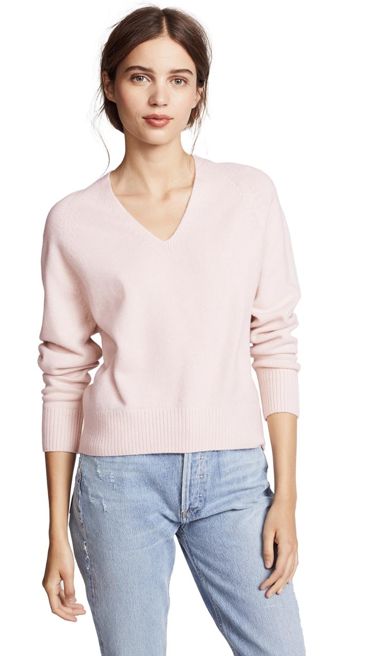 Vince Deep V Neck Cashmere Sweater