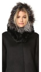 Adrienne Landau Rex Fur Hood With Fur Trim