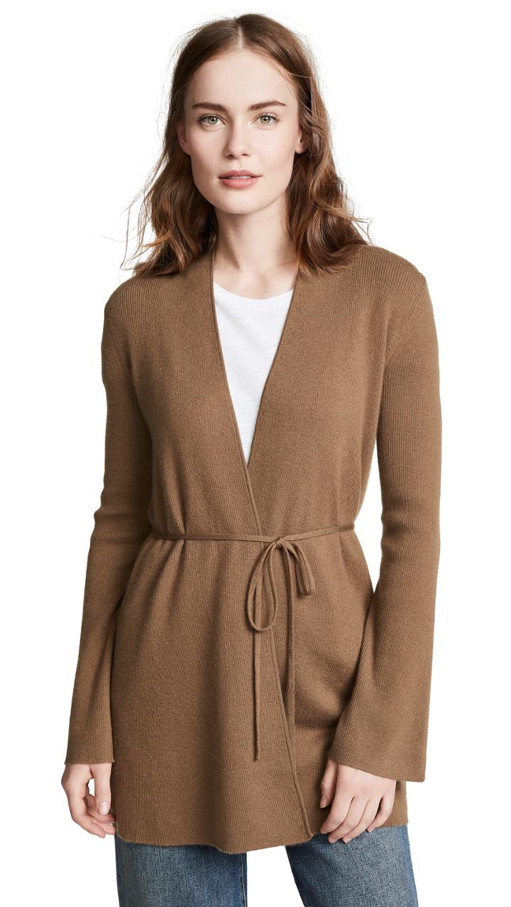 Tse Cashmere Wrap Waist Cardigan