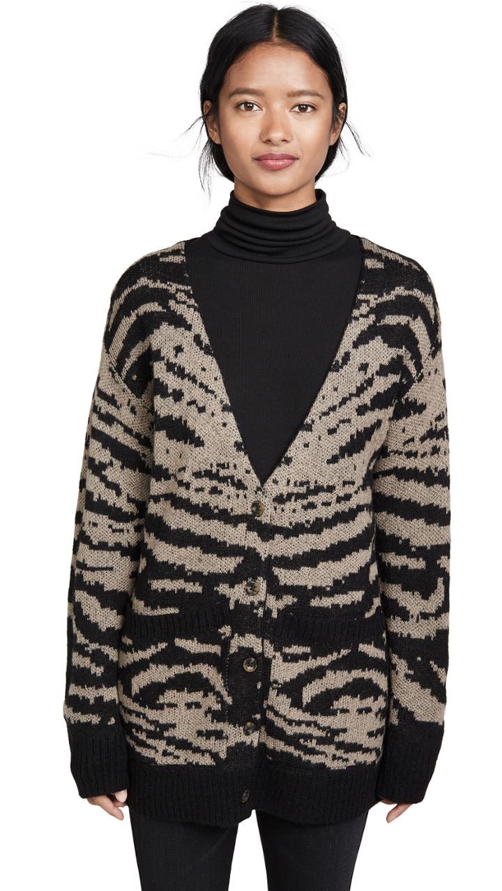 Pam Gela Mohair Tiger Cardigan