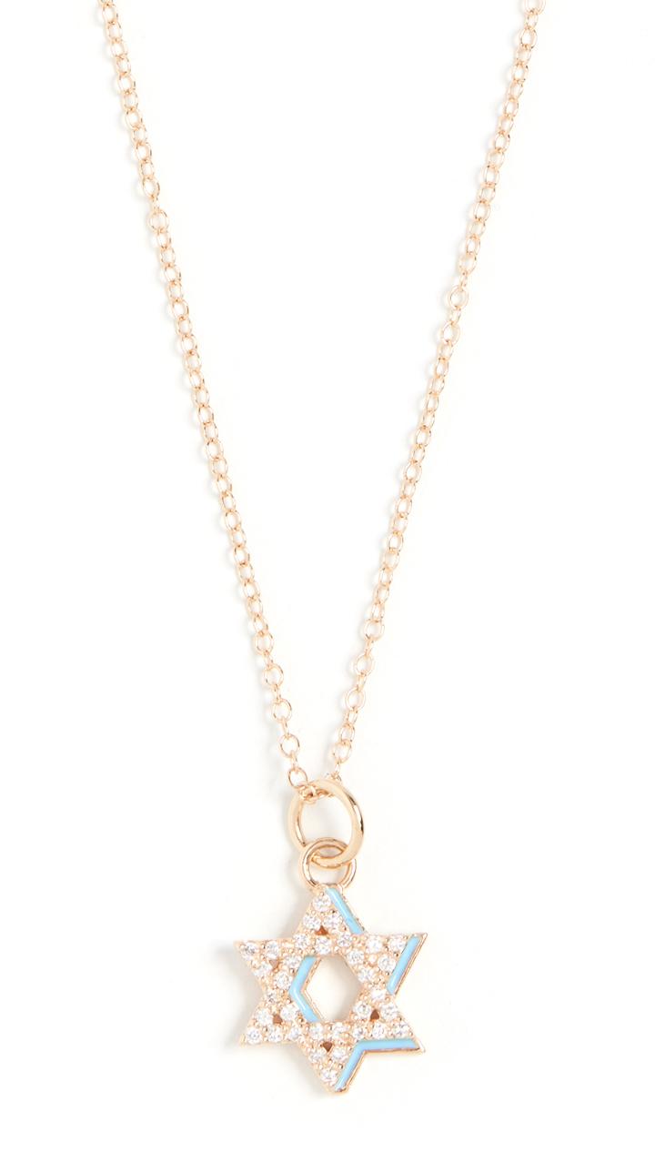 Alison Lou 14k Diamond Star Of David Shadow Necklace