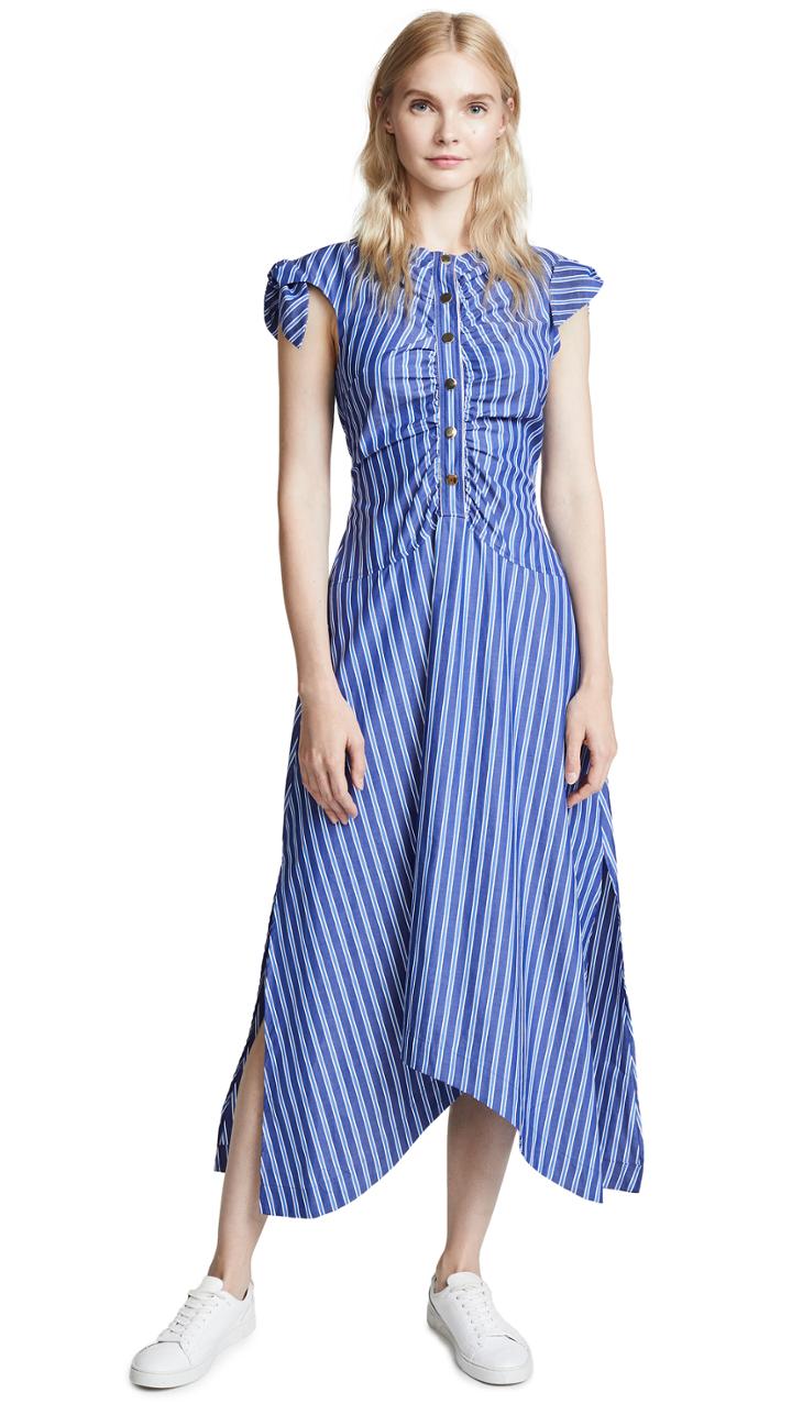 Derek Lam 10 Crosby Ruched Bodice Maxi Dress