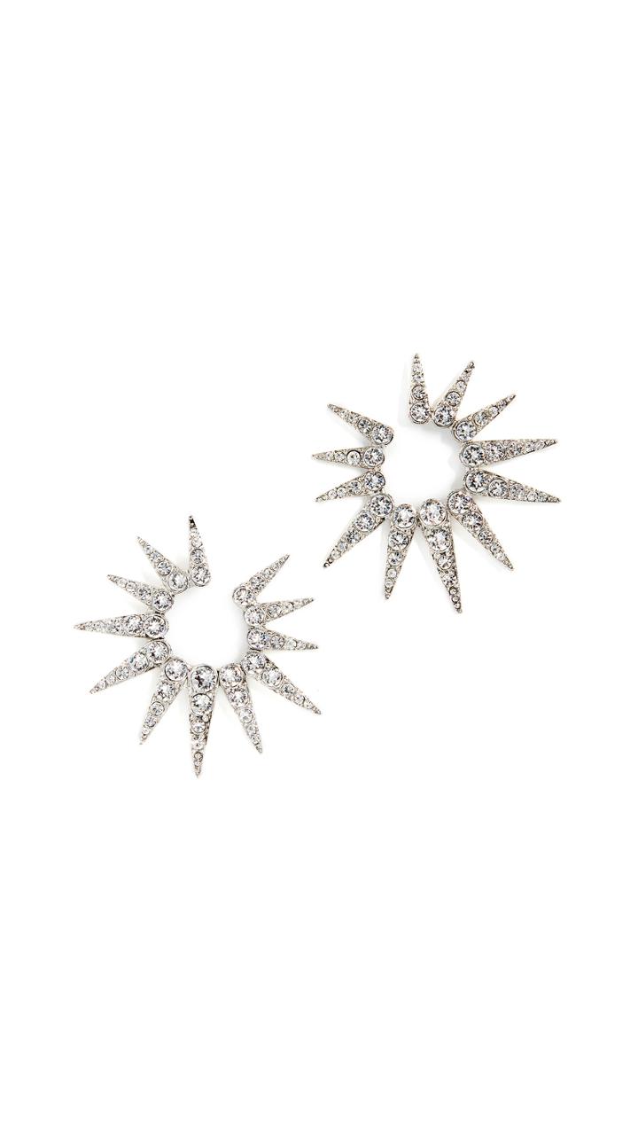 Oscar De La Renta Sea Urchin Crystal Earrings