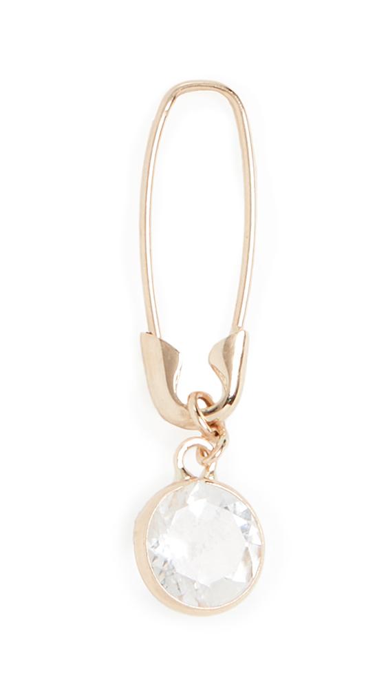 Loren Stewart Topaz Bezel Safety Pin Earring