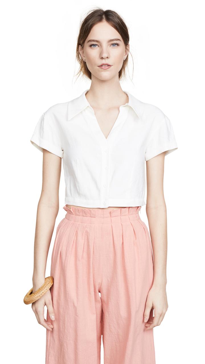 Alice Olivia Margaret Button Down Shirt