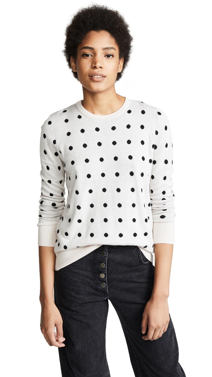 Equipment Shane Crew Dot Sweater