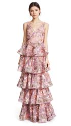 Marchesa Notte Multi Tiered Gown