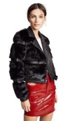 The Mighty Company Bristol Faux Fur Moto Jacket