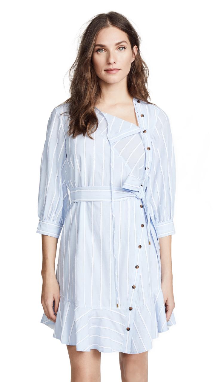 Derek Lam 10 Crosby Belted Dress With Placket